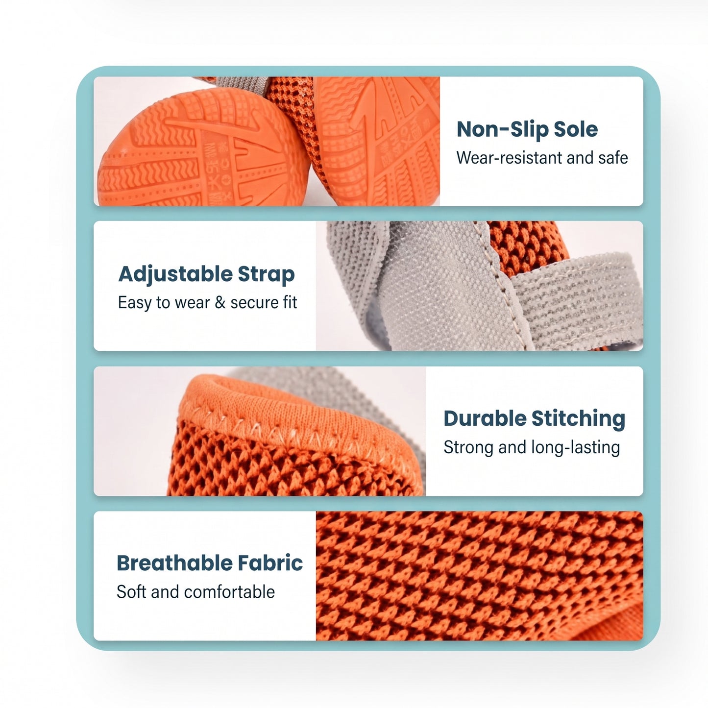 Cooling Mesh Dog Boots – Breathable Non-Slip Summer Paw Protection Shoes for Small Dogs & Cats (4-Pack)